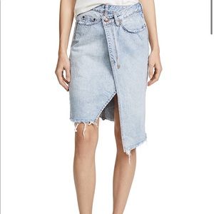 Ksubi Asymmetrical Denim Skirt